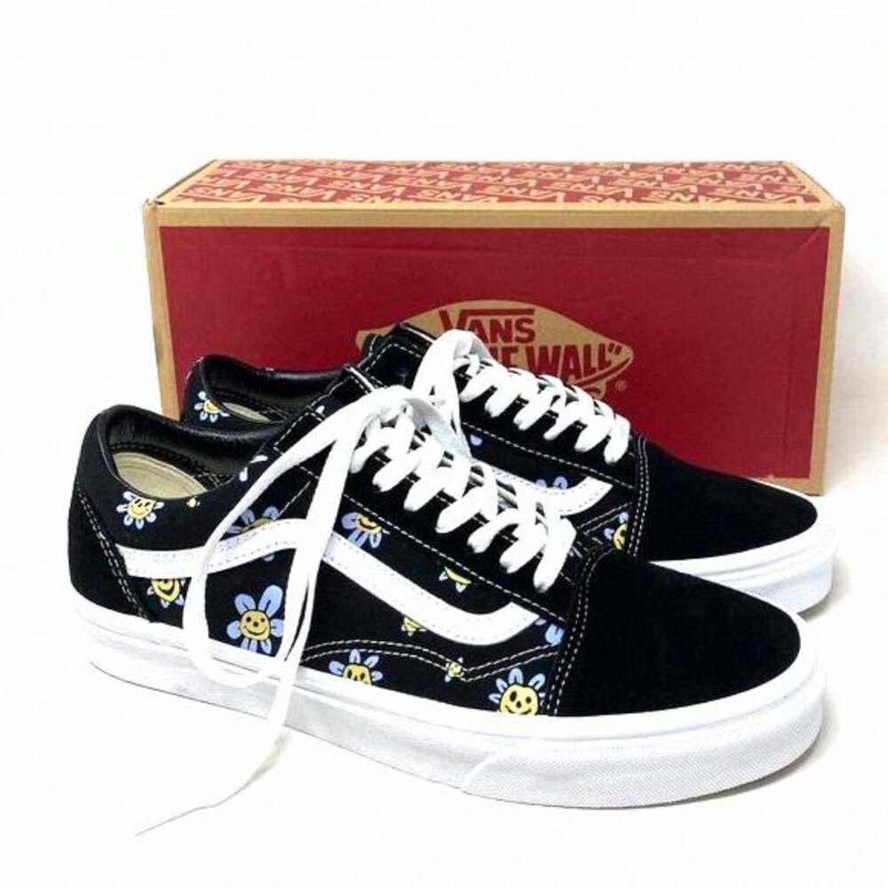 VANS Old Skool Low Top Black Floral Suede Canvas VN0A5JMIY23 Sneakers Size Men’s